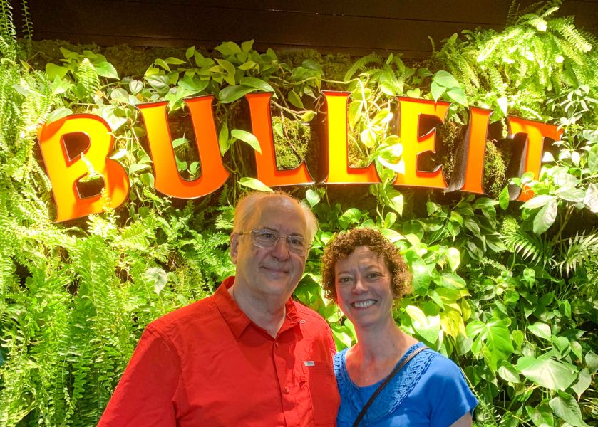 Peter and Barb at Bulliet Distillery